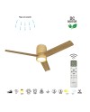 CERAMICA M * PLAFÓN / VENTILADOR  - CERÁMICA BEIGE + MADERA
